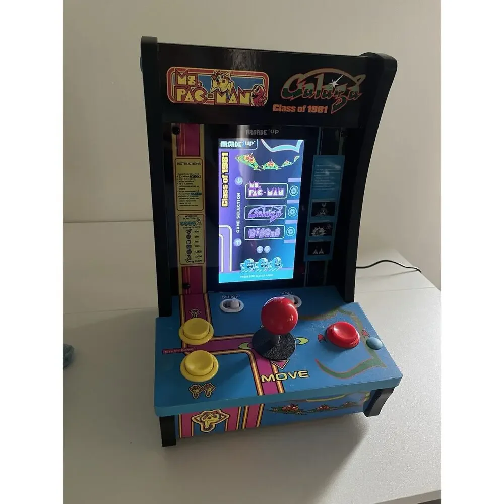 Arcade1Up Ms. Pacman Galaga Dug 81 Countercade Arcade MSP-C-402000 Works Great!